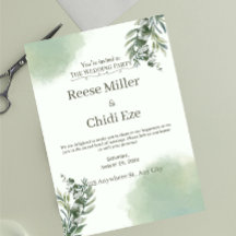 Elegante Invitación de Bodas y Aniversario de Boda