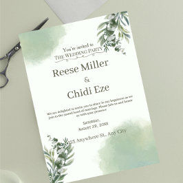Elegante Invitación de Bodas y Aniversario de Boda