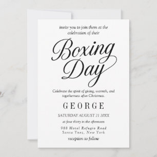 Elegante Invitación de Boxing Day