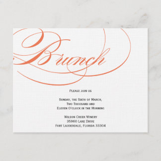 Elegante Invitación de brunch con escritura - Nara