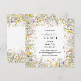 Elegante invitación de brunch con flores de flores