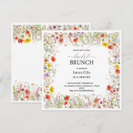 Elegante invitación de brunch con flores de flores