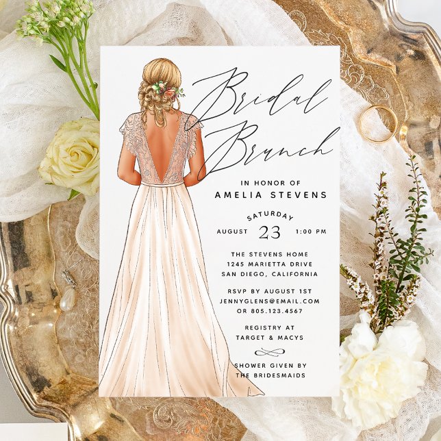 Elegante invitación de brunch de novias (Subido por el creador)