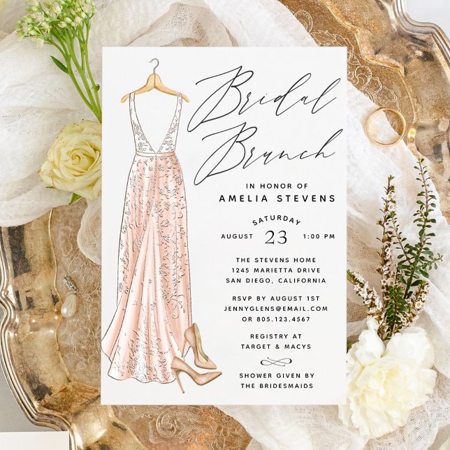 Elegante invitación de brunch de novias (Subido por el creador)
