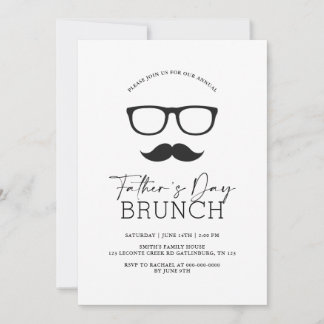 Elegante invitación de brunch rústico para el día 