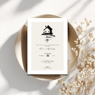Elegante Invitación de Calentamiento de Casa - Cas