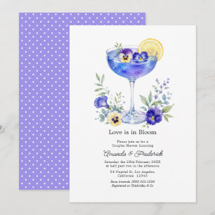 Elegante Invitación de Cóctel Azul para Fiesta de