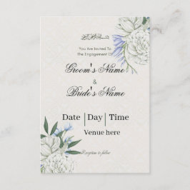 Elegante Invitación de Compromiso Islámica Floral