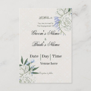 Elegante Invitación de Compromiso Islámica Floral