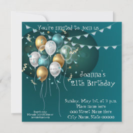 Elegante invitación de cumpleaños