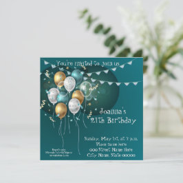 Elegante invitación de cumpleaños