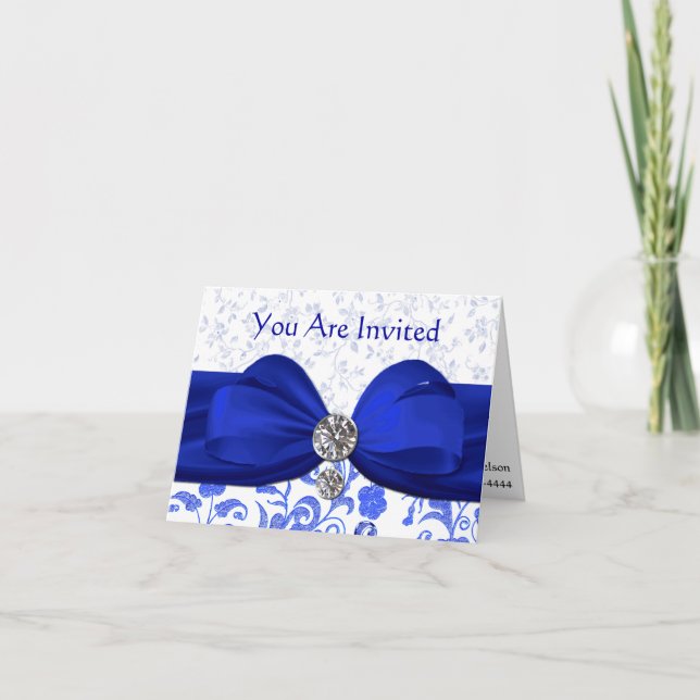Elegante invitación de cumpleaños (Anverso)