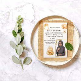 Elegante invitación de cumpleaños 18 para Hijabi |