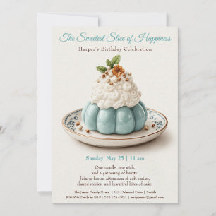 Elegante Invitación de cumpleaños a la pastelería