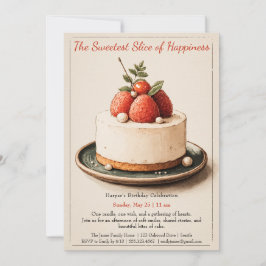Elegante Invitación de cumpleaños a la pastelería 