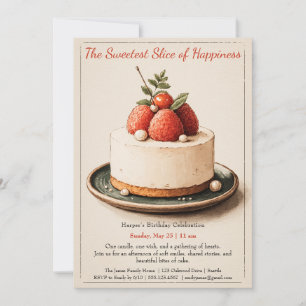 Elegante Invitación de cumpleaños a la pastelería
