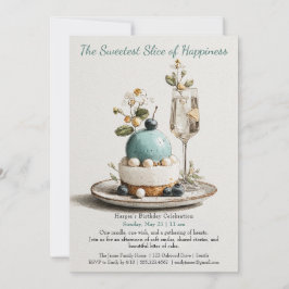 Elegante Invitación de cumpleaños a la pastelería 