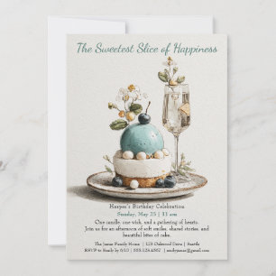 Elegante Invitación de cumpleaños a la pastelería