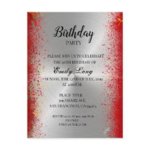 Elegante invitación de cumpleaños al crisantemo ch