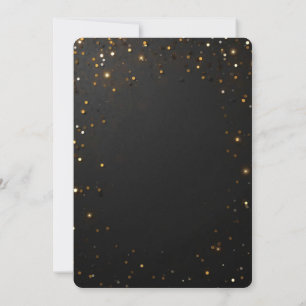 Elegante invitación de cumpleaños con confeti de o