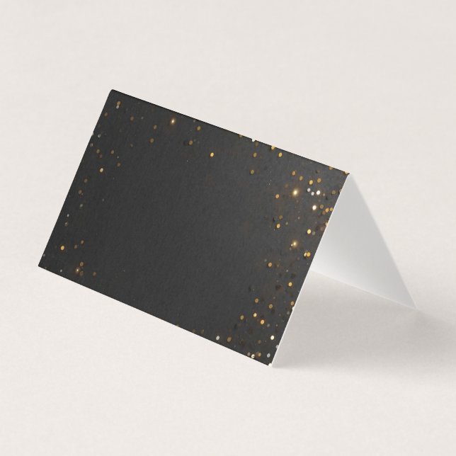 Elegante invitación de cumpleaños con confeti de o (Anverso)