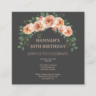 Elegante Invitación de Cumpleaños con Marco de Arc