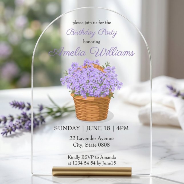 Elegante Invitación de Cumpleaños de Arco de Acríl (Subido por el creador)