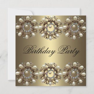 Elegante invitación de cumpleaños de la Perla