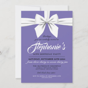 Elegante Invitación de cumpleaños de Tiffany White