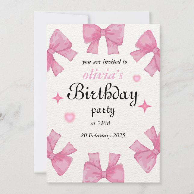 Elegante invitación de cumpleaños - Haz tu celebra (Anverso)