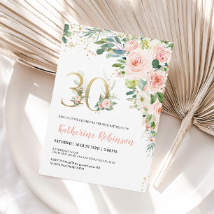 Elegante Invitación de Cumpleaños número 30 con Mo