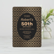 Elegante Invitación de cumpleaños número 50 del En