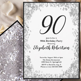 Elegante invitación de cumpleaños número 90 para e
