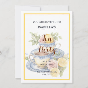 Elegante invitación de cumpleaños para fiesta de t