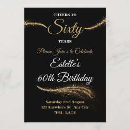 Elegante invitación de cumpleaños personalizable T