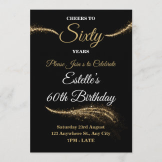 Elegante invitación de cumpleaños personalizable T