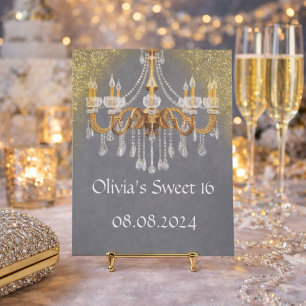 ELEGANTE INVITACIÓN DE CUMPLEAÑOS SWEET 16