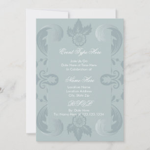 Elegante Invitación de Damasco Francés