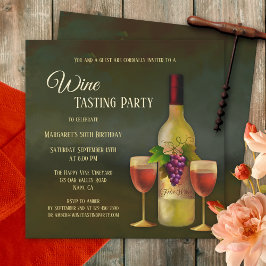 Elegante invitación de degustación de vino Bella A