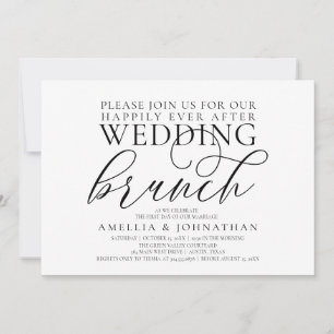 Elegante Invitación de Desayuno Brunch Post Boda c