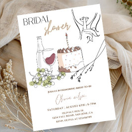Elegante Invitación de Despedida de Soltera con Ar
