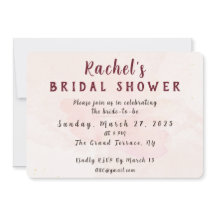Elegante Invitación de Despedida de Soltera con Fl