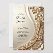 Elegante Invitación de Despedida de Soltera con Fl