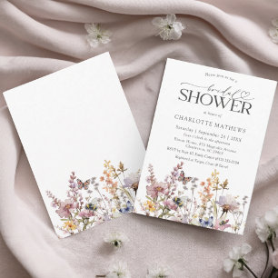Elegante Invitación de Despedida de Soltera con Fl
