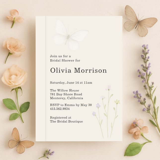 Elegante Invitación de Despedida de Soltera con Ma (Subido por el creador)
