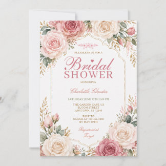 Elegante Invitación de Despedida de Soltera con Ro