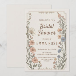 Elegante Invitación de Despedida de Soltera Floral