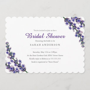 Elegante Invitación de Despedida de Soltera Lavand