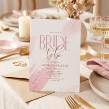 Elegante Invitación de Despedida de Soltera Rosa R