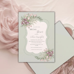 Elegante Invitación de Despedida de Soltera Verde